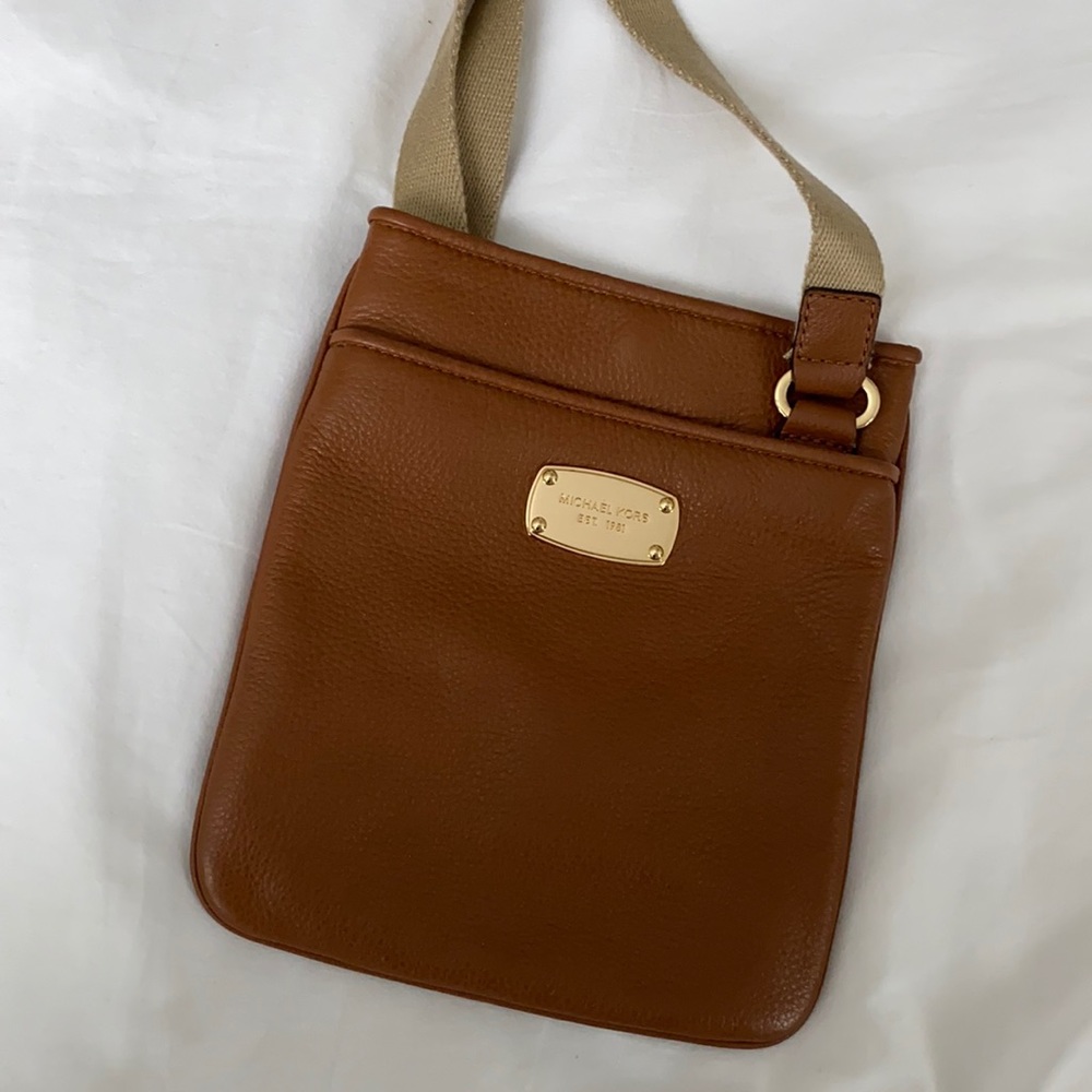 Brown Leather Michael Kors Crossbody Bag